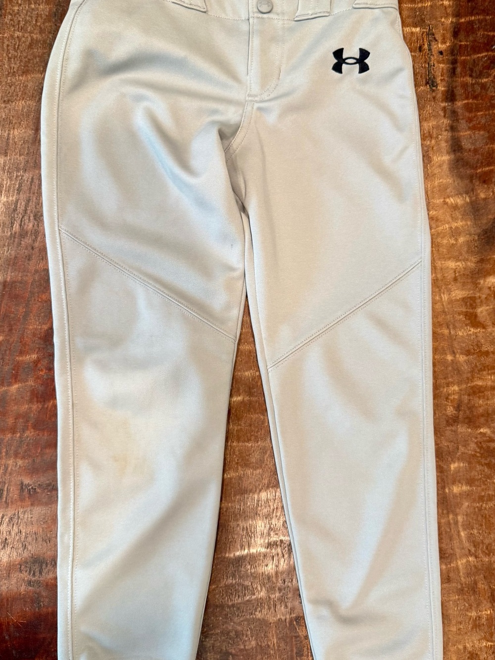 Under Armour Kids Light Gray Athletic Sweatpants with Black Logo NWOT